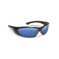 Flying Fisherman Flying Fisherman 7892BSB Fluke Jr. Angler Polarized Sunglasses; Black Frames With Smoke-Blue Mirror Lenses 7892BSB